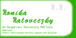 monika maloveczky business card
